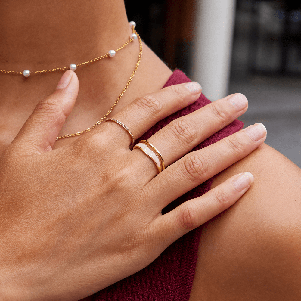 Gouden Sahara Ring met Lagen