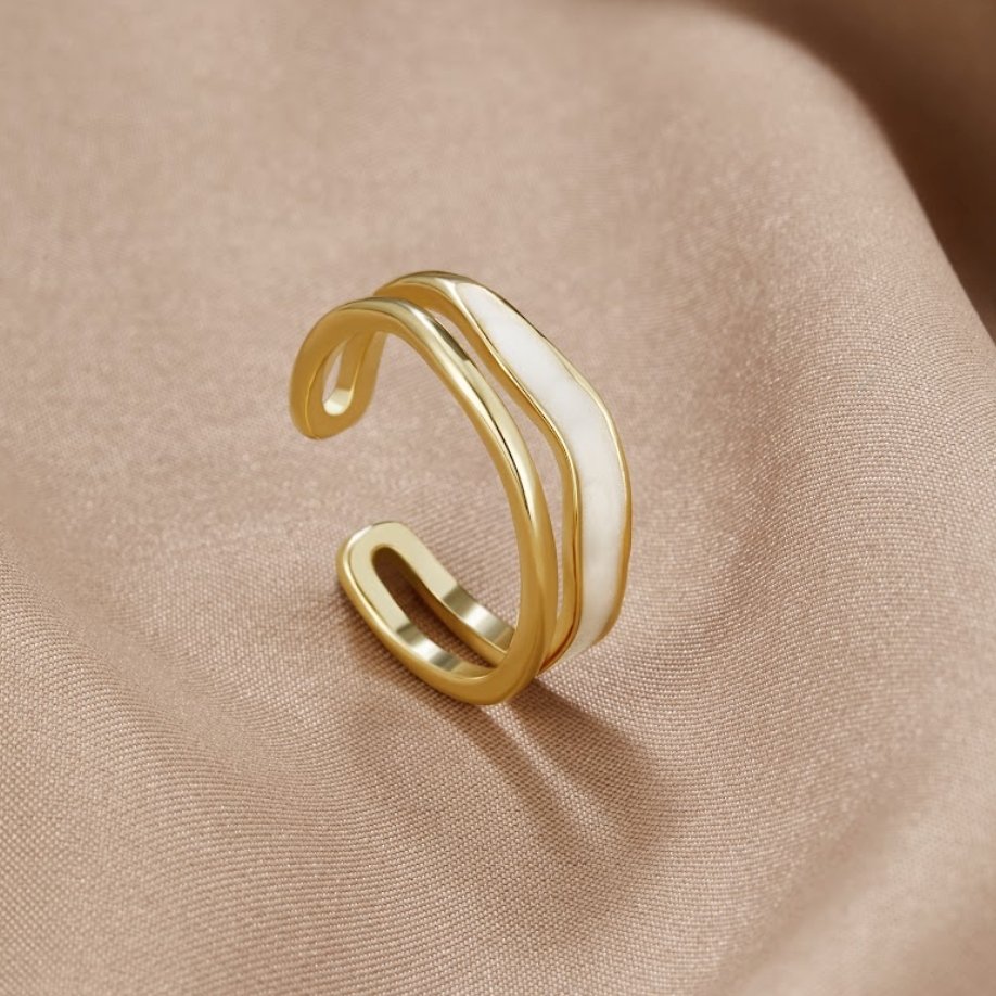 Gouden Sahara Ring met Lagen