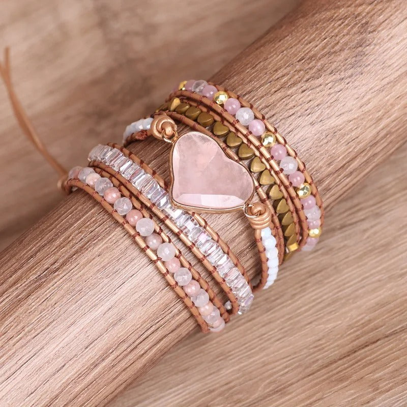 Amélie | Hartvormige Kralen Bohemian Armband