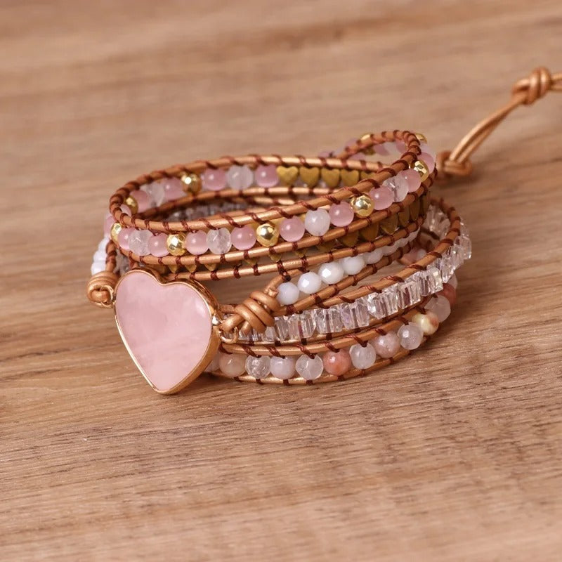 Amélie | Hartvormige Kralen Bohemian Armband