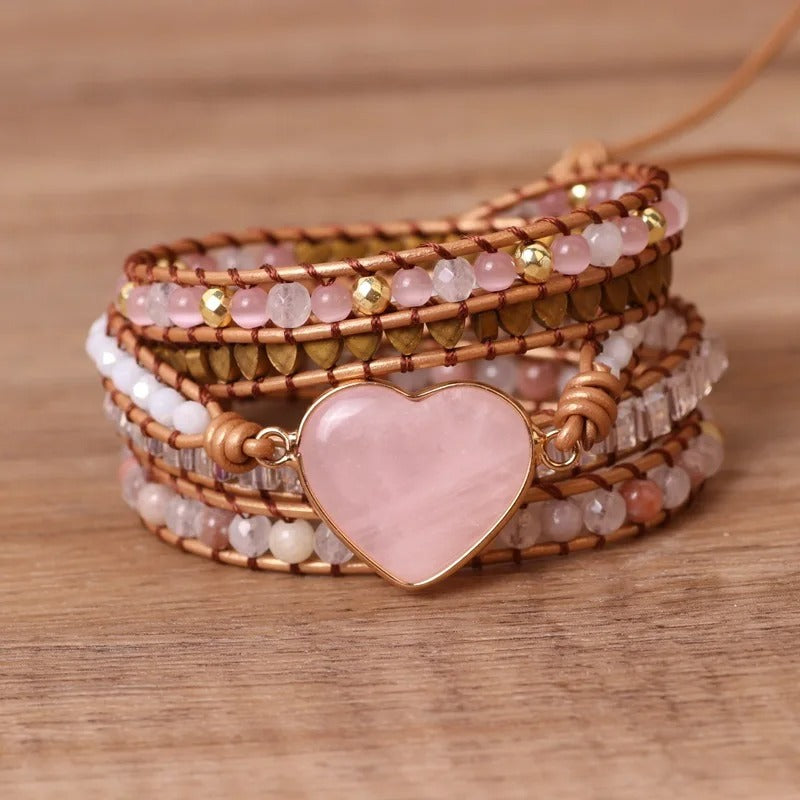 Amélie | Hartvormige Kralen Bohemian Armband