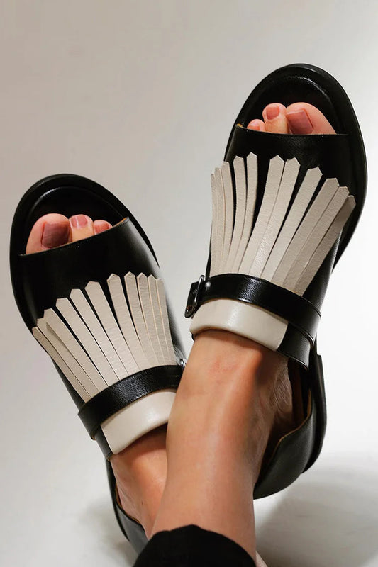LUCREZIA | Elegante Platform Sandalen met Trendy Franje