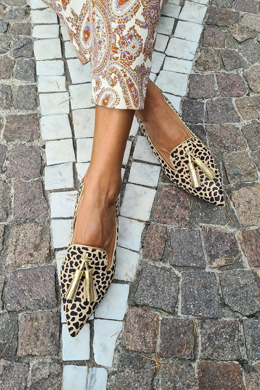 LEOPOLDINE | Elegante loafers met spitse neuzen en kwastjes voor een verfijnde look