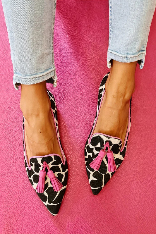 VALERIA | Elegante loafers met een spitse neus en decoratieve franje-details