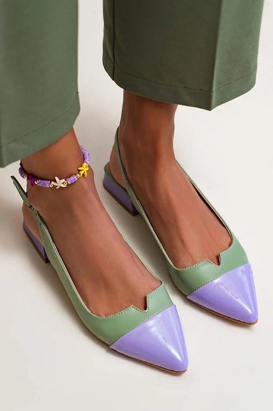 VITTORIA | Elegante ballerina's met spitse neuzen en twee-tone details voor een verfijnde stijl