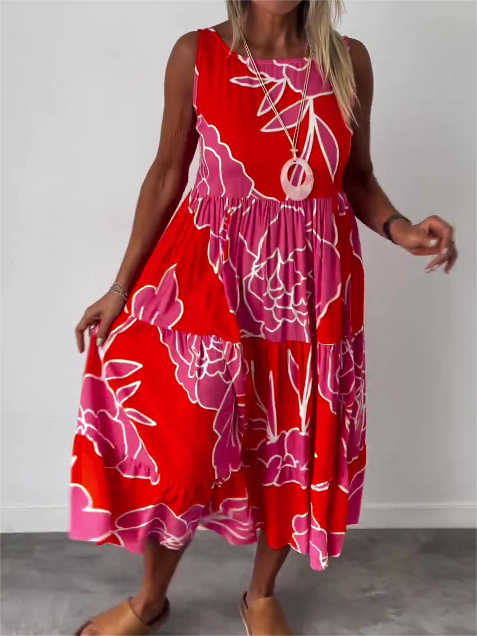 Gwendolyn | Elegante mouwloze maxi-jurk