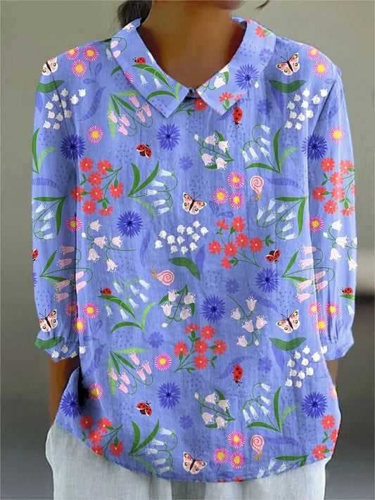 Elle | Vintage Kleurrijke Blouse