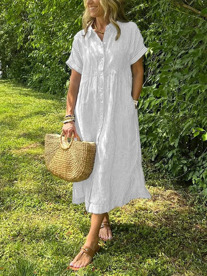 Angela | Gestreepte Maxi-Jurk