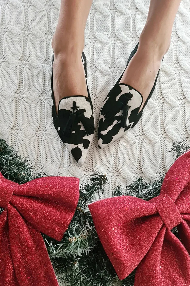 VALERIA | Elegante loafers met een spitse neus en decoratieve franje-details
