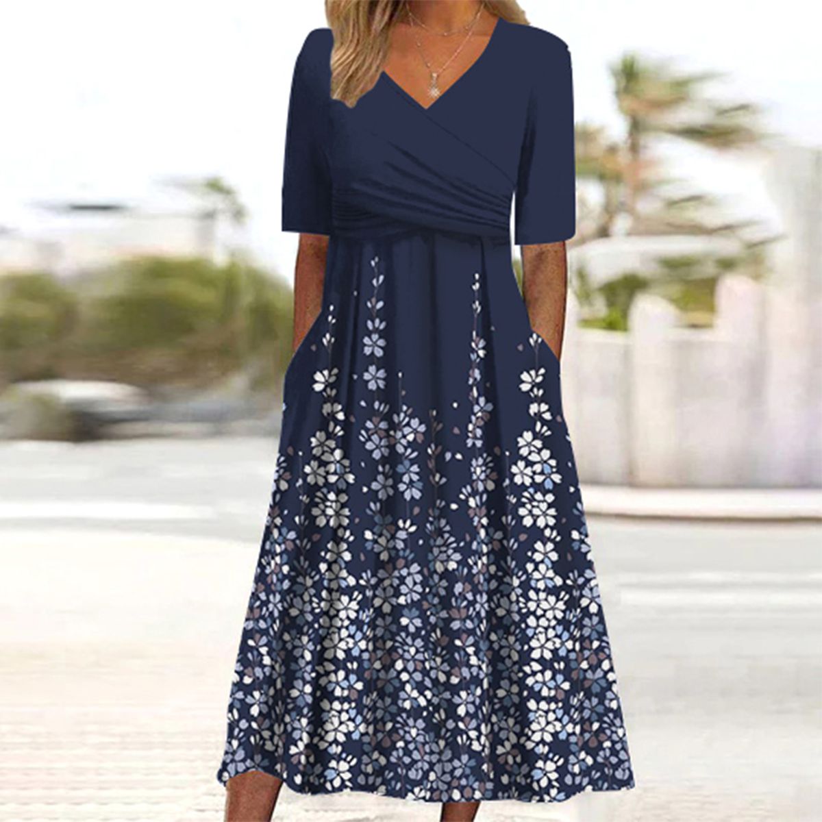 Susannah | Elegante maxi-jurk met bloemendetail