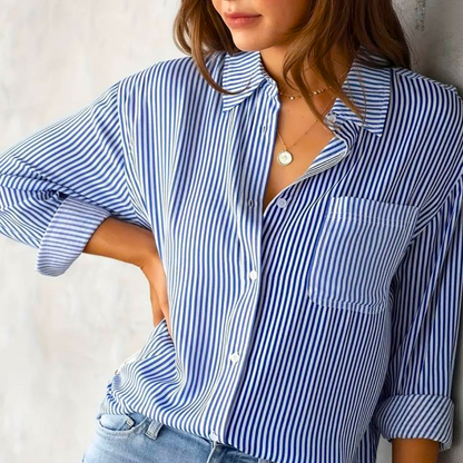 Langarmige gestreepte blouse