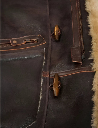 Kyle | Leren winterjas