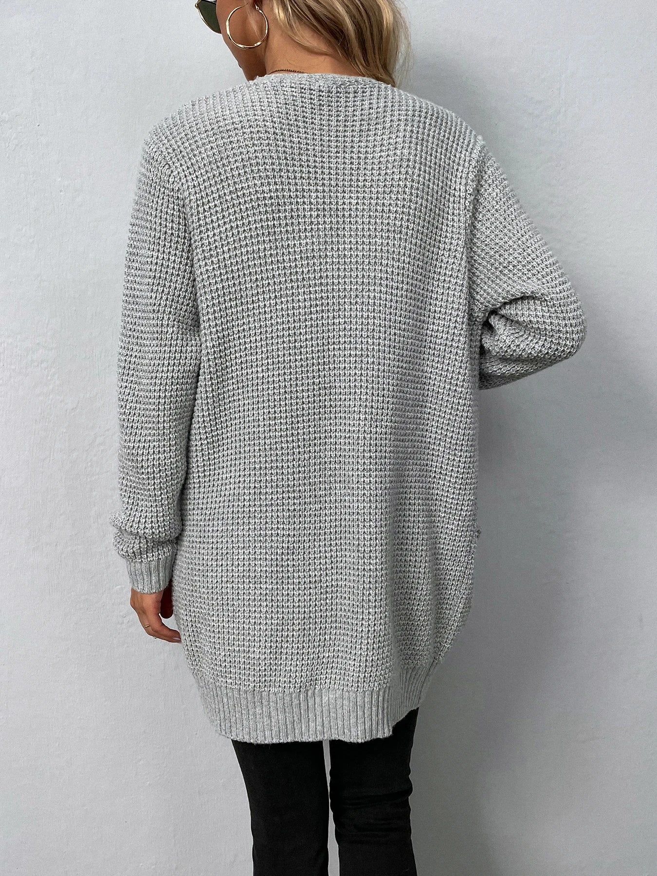 Nancy | Casual Brei-Cardigan met Zakken