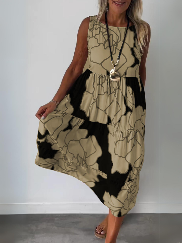 Gwendolyn | Elegante mouwloze maxi-jurk