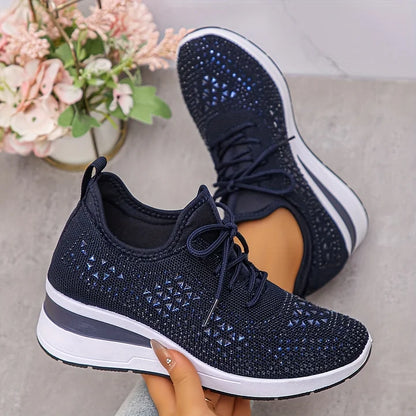 Giselle – Orthopedische Sneakers met Sprankelende Strassstenen