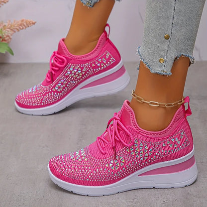 Giselle – Orthopedische Sneakers met Sprankelende Strassstenen