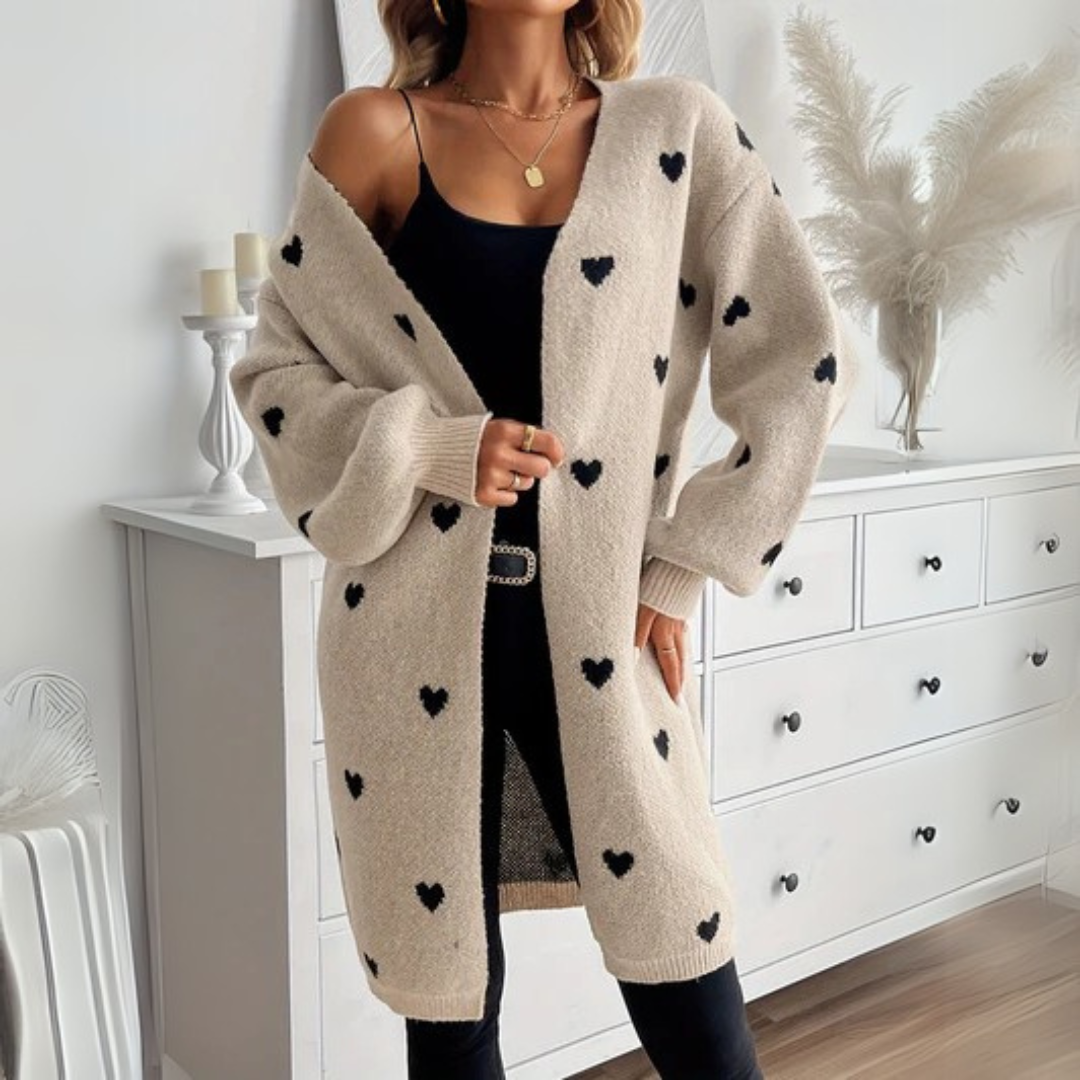 Julia | Cardigan met Hartpatroon