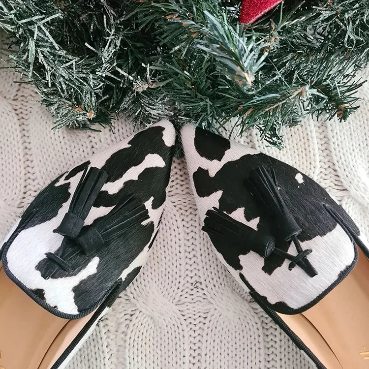 VALERIA | Elegante loafers met een spitse neus en decoratieve franje-details