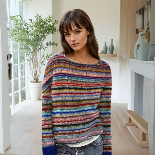 Manonin | Casual & knusse gestreepte trui