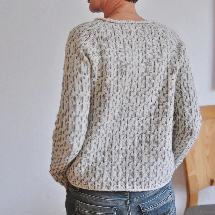 Victoria | Elegante Grijze Trui met Bootneck