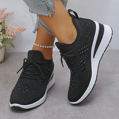 Giselle – Orthopedische Sneakers met Sprankelende Strassstenen