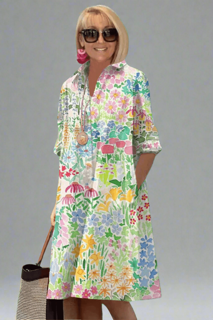 Nadine | Luxe bloemen zomerjurk voor een moeiteloze stijl