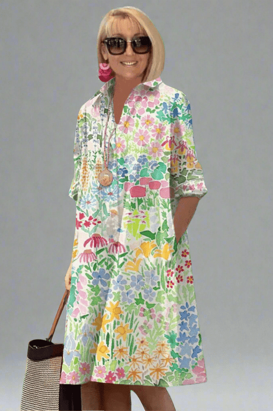 Nadine | Luxe bloemen zomerjurk voor een moeiteloze stijl