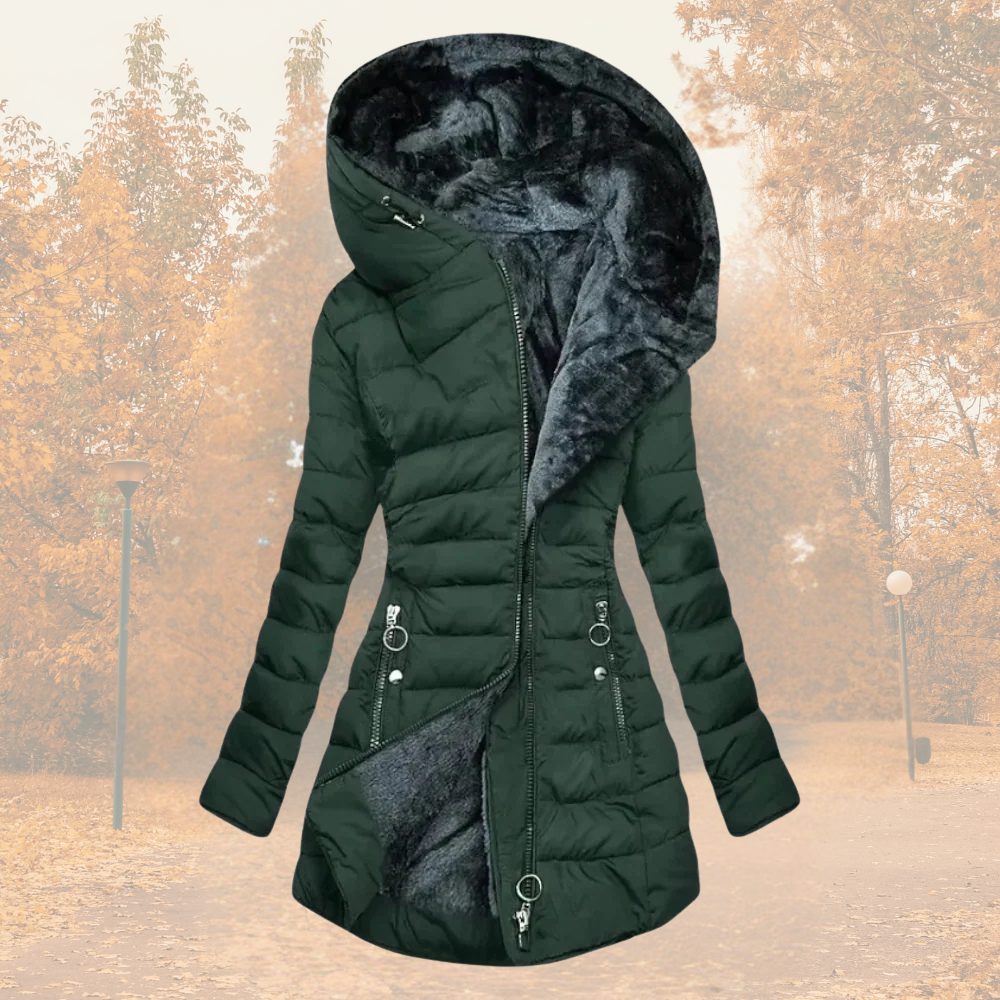 Senna | Elegante Parka Met Pluche Voering