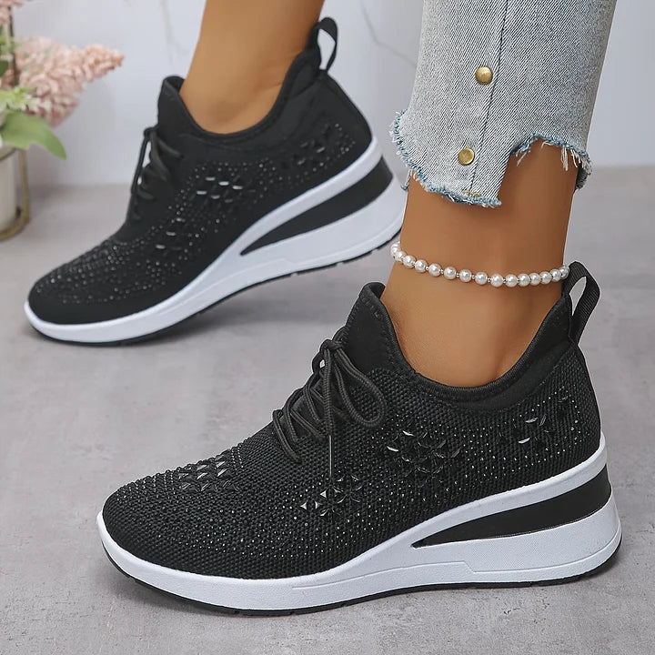 Giselle – Orthopedische Sneakers met Sprankelende Strassstenen