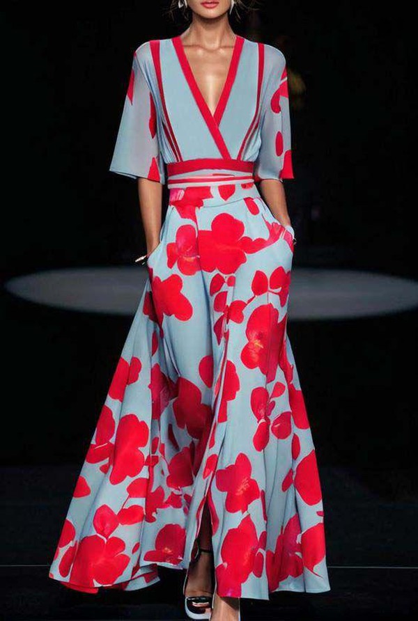 Celine | Elegante jurk met bloemenprint