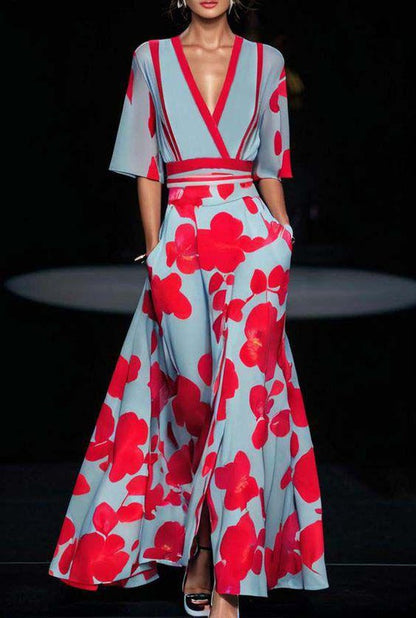 Celine | Elegante jurk met bloemenprint