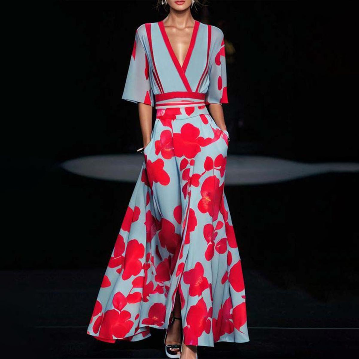 Celine | Elegante jurk met bloemenprint