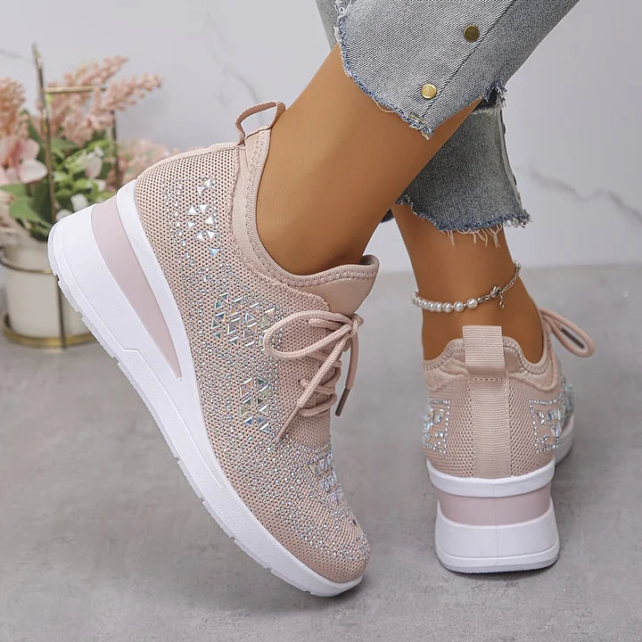 Giselle – Orthopedische Sneakers met Sprankelende Strassstenen