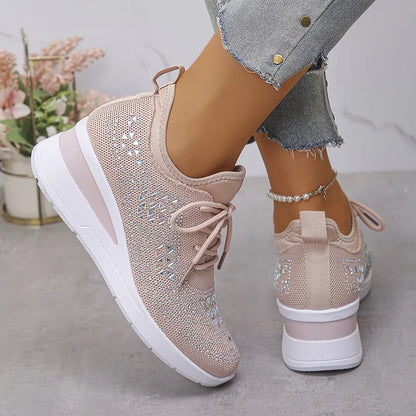 Giselle – Orthopedische Sneakers met Sprankelende Strassstenen