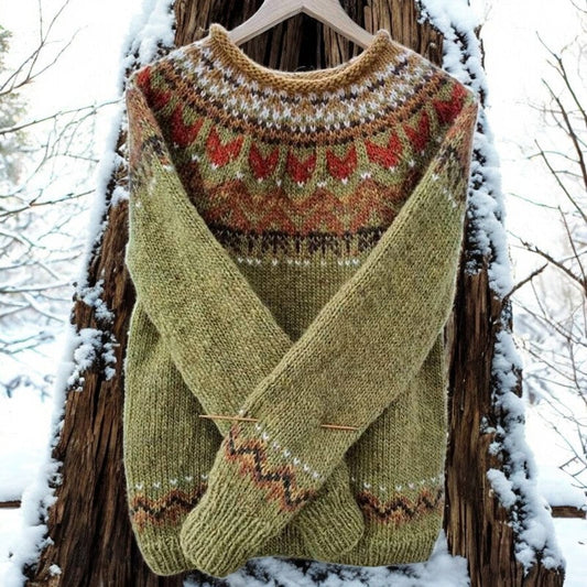 Bertha | Vintage jacquard trui