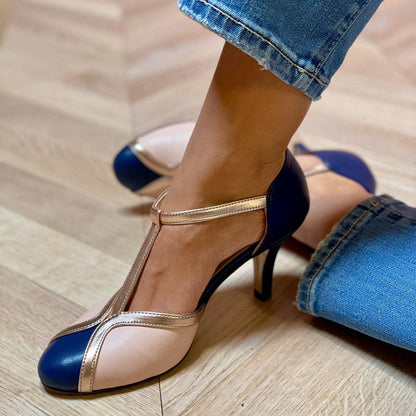 Laya™ | Elegante court schoenen met T-band, ronde neus, kleurrijk en extreem comfortabel
