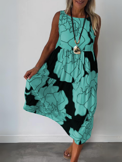 Gwendolyn | Elegante mouwloze maxi-jurk