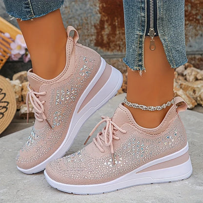 Giselle – Orthopedische Sneakers met Sprankelende Strassstenen