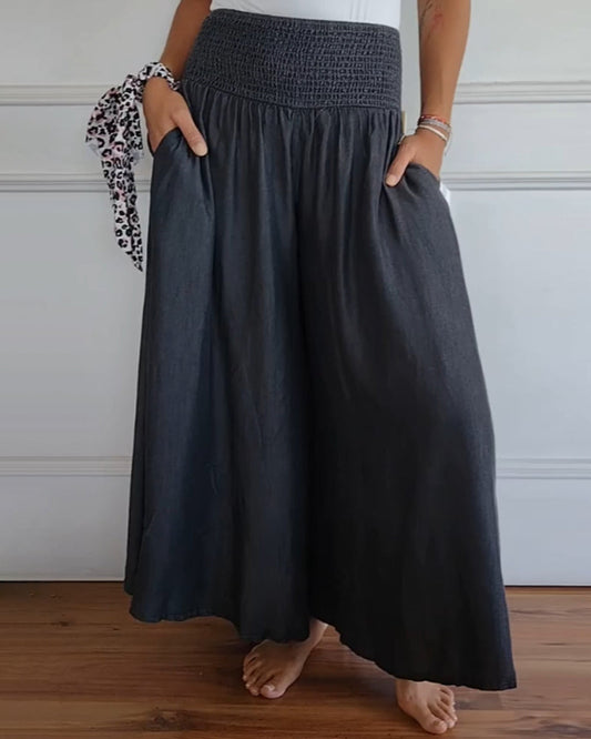 Elizabeth - Elegante Hoge Taille Wijde Pantalon