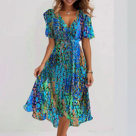 Sapphire | Breezy Blue Midi Jurk