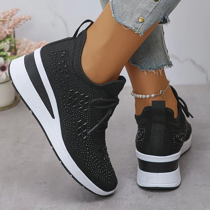 Giselle – Orthopedische Sneakers met Sprankelende Strassstenen