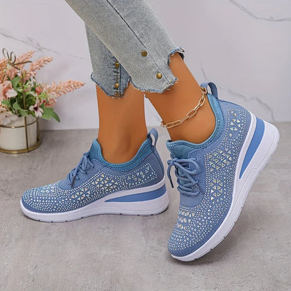 Giselle – Orthopedische Sneakers met Sprankelende Strassstenen