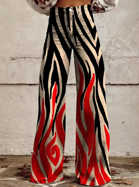 Fabiana | Expressieve wijde broek
