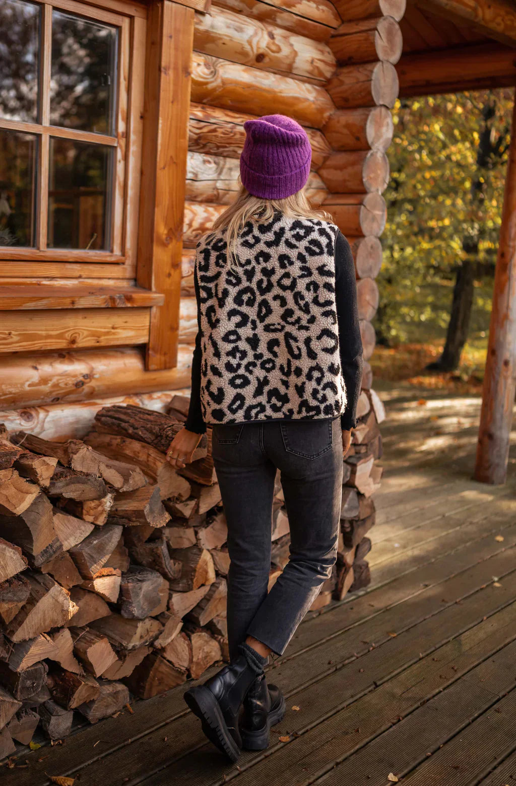Anja | Vest met luipaardprint