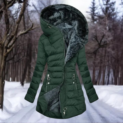 Senna | Elegante Parka Met Pluche Voering