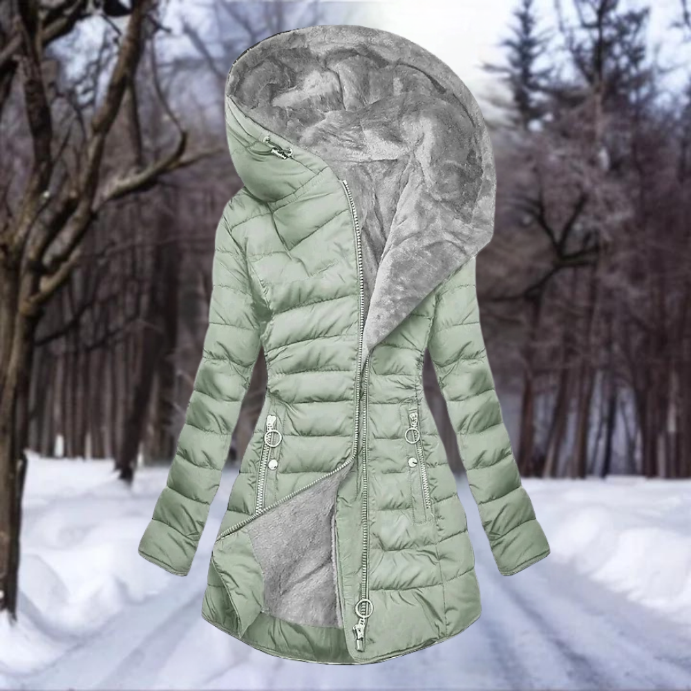Senna | Elegante Parka Met Pluche Voering