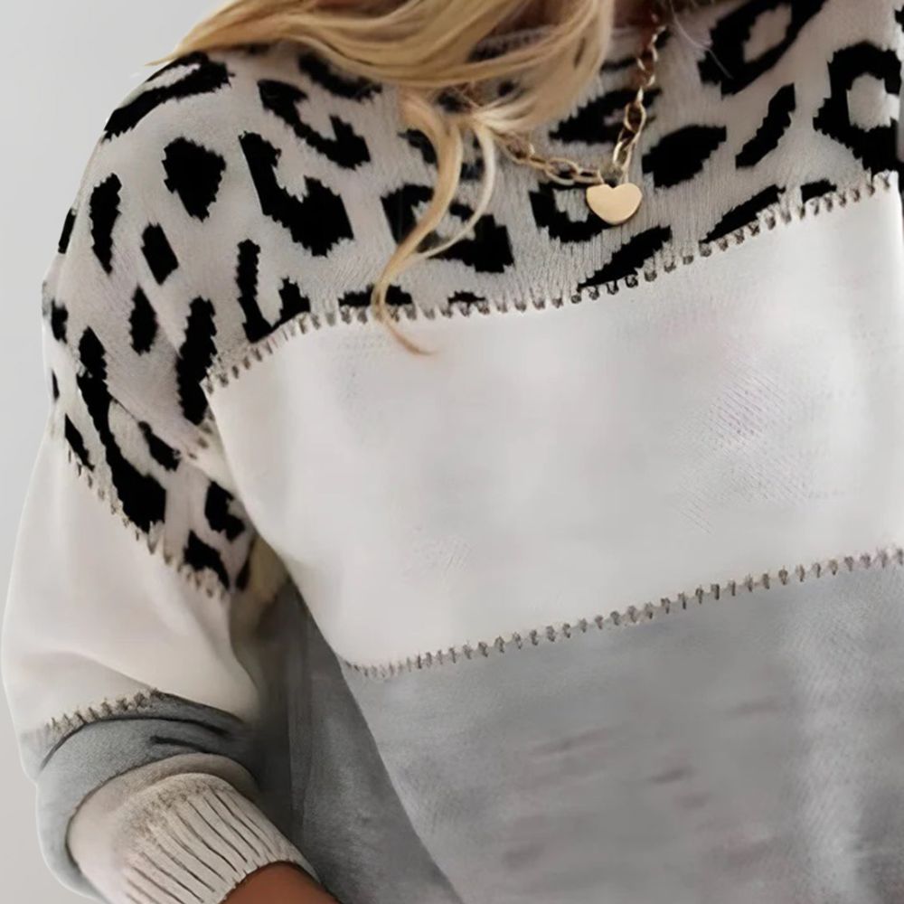 Cheyenne | Casual Trui met Luipaardontwerp