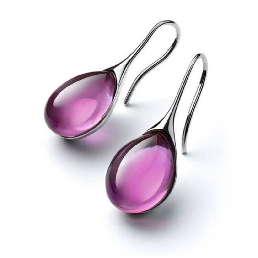 Oorbellen van Goud- en Zilver-kristal
