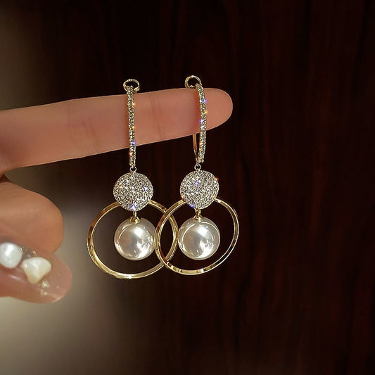 Luxe Oorbellen met Parels en Zirkonia