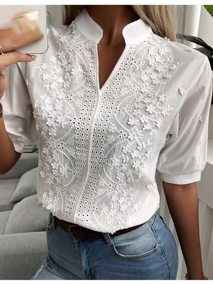 Blouse met puffmouwen